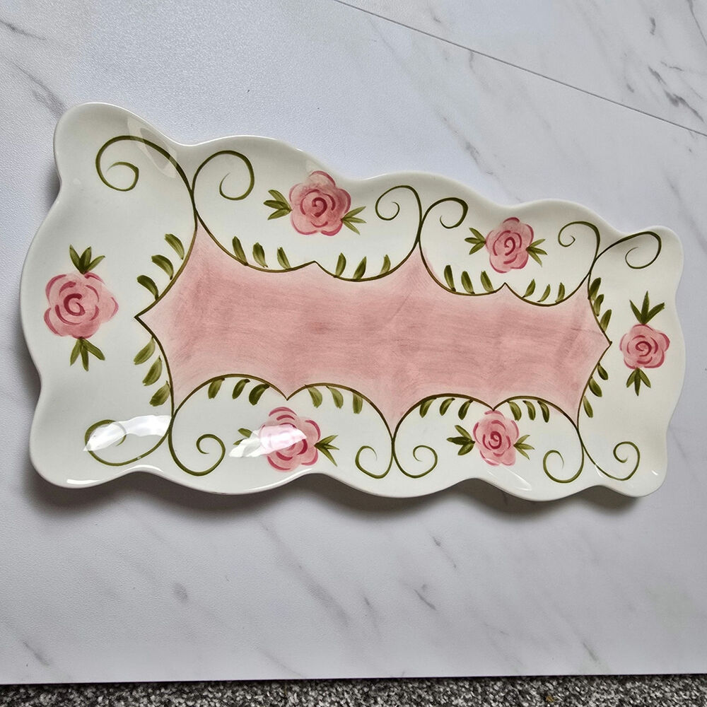 Andy's Garden Rose Trinket Dish Dresser Tray Cottage core